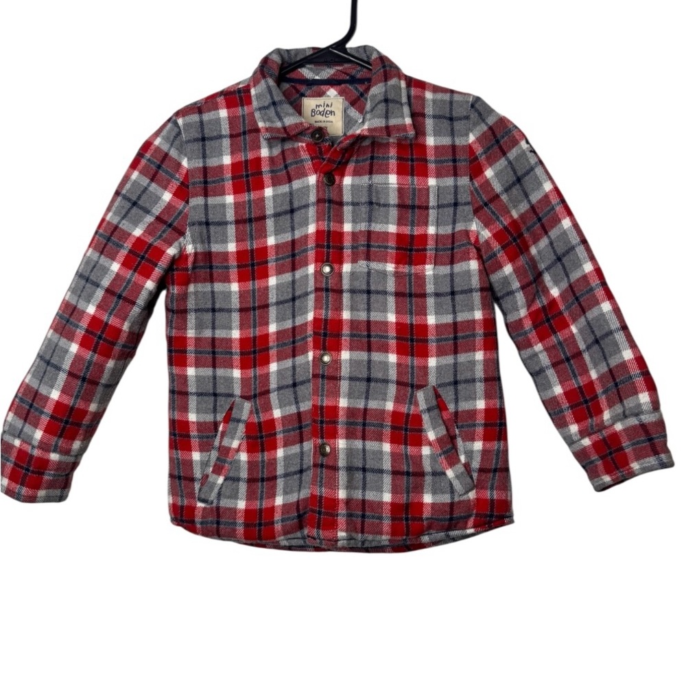 Boden Red and Gray Checkered Shirt (6/7)